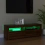TV-Schrank mit LED-Leuchten Eiche braun 120x35x40 cm von vidaXL, TV-Möbel - Ref: Foro24-815689, Preis: 75,31 €, Rabatt: %