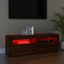 TV-Schrank mit LED-Leuchten Eiche braun 120x35x40 cm von vidaXL, TV-Möbel - Ref: Foro24-815689, Preis: 76,28 €, Rabatt: %
