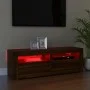 TV-Schrank mit LED-Leuchten Eiche braun 120x35x40 cm von vidaXL, TV-Möbel - Ref: Foro24-815689, Preis: 75,31 €, Rabatt: %