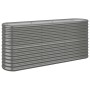 Jardinera arriate acero galvanizado gris 152x40x68 cm