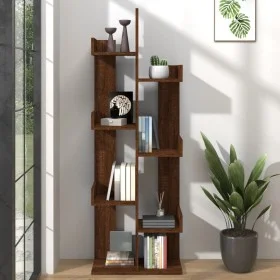 Regal aus braunem Eichensperrholz, 48 x 25,5 x 140 cm von vidaXL, Bücherregale und Regale - Ref: Foro24-816007, Preis: 55,62 ...