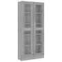 Sonoma gray plywood display case 82.5x30.5x185.5 cm by vidaXL, Bookcases and shelves - Ref: Foro24-815622, Price: 176,82 €, D...