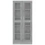 Sonoma gray plywood display case 82.5x30.5x185.5 cm by vidaXL, Bookcases and shelves - Ref: Foro24-815622, Price: 176,82 €, D...