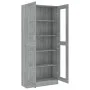 Sonoma gray plywood display case 82.5x30.5x185.5 cm by vidaXL, Bookcases and shelves - Ref: Foro24-815622, Price: 176,82 €, D...