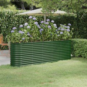 Jardinera arriate acero galvanizado verde 224x40x68 cm en Maceteros y jardineras | Comprar online en Foro24