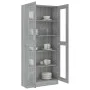 Sonoma gray plywood display case 82.5x30.5x185.5 cm by vidaXL, Bookcases and shelves - Ref: Foro24-815622, Price: 176,82 €, D...