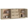 Aparador de 3 piezas madera contrachapada color roble Sonoma de vidaXL, Aparadores - Ref: Foro24-3115782, Precio: 185,89 €, D...