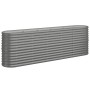 Jardinera arriate acero galvanizado gris 224x40x68 cm