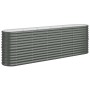 Jardinera arriate acero galvanizado antracita 224x40x68 cm