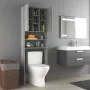Sonoma gray washing machine cabinet 64x25.5x190 cm by vidaXL, Accessories for washing machines and dryers - Ref: Foro24-81595...