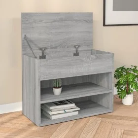 Bank Schuhmacher aus grauem Sonoma-Sperrholz 60x30x45 cm von vidaXL, Schuhregale und Schuhorganisatoren - Ref: Foro24-816051,...
