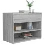 Banco zapatero madera contrachapada gris Sonoma 60x30x45 cm de vidaXL, Zapateros y organizadores de calzado - Ref: Foro24-816...