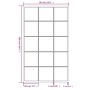 Espejos de pared 2 uds metal negro 100x60 cm