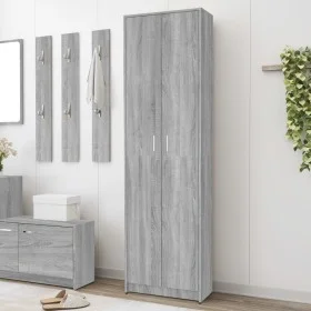 Armario de pasillo madera contrachapada gris Sonoma 55x25x189cm by vidaXL, Wardrobes - Ref: Foro24-815517, Price: 117,20 €, D...