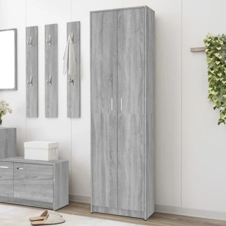 Flurschrank aus grauem Sonoma-Sperrholz 55x25x189cm von vidaXL, Kleiderschränke - Ref: Foro24-815517, Preis: 119,02 €, Rabatt: %