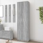 Flurschrank aus grauem Sonoma-Sperrholz 55x25x189cm von vidaXL, Kleiderschränke - Ref: Foro24-815517, Preis: 121,15 €, Rabatt: %