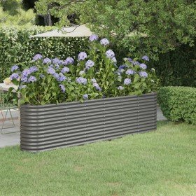 Jardinera arriate acero galvanizado gris 260x40x68 cm Jardinera arriate acero galvanizado gris 260x40x68 cm