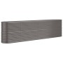 Jardinera arriate acero galvanizado gris 260x40x68 cm