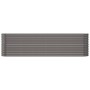 Jardinera arriate acero galvanizado gris 260x40x68 cm