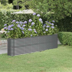 Jardinera arriate acero galvanizado antracita 260x40x68 cm
