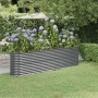 Jardinera arriate acero galvanizado antracita 260x40x68 cm