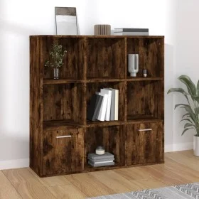 Estantería color roble ahumado 98x30x98 cm de vidaXL, Librerías y estanterías - Ref: Foro24-815447, Precio: 71,52 €, Descuent...