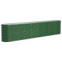 Jardinera arriate acero recubrimiento polvo verde 332x40x68 cm