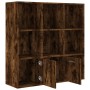 Regal in der Farbe geräucherte Eiche, 98 x 30 x 98 cm von vidaXL, Bücherregale und Regale - Ref: Foro24-815447, Preis: 74,55 ...