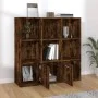 Regal in der Farbe geräucherte Eiche, 98 x 30 x 98 cm von vidaXL, Bücherregale und Regale - Ref: Foro24-815447, Preis: 71,40 ...