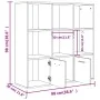 Regal in der Farbe geräucherte Eiche, 98 x 30 x 98 cm von vidaXL, Bücherregale und Regale - Ref: Foro24-815447, Preis: 71,40 ...