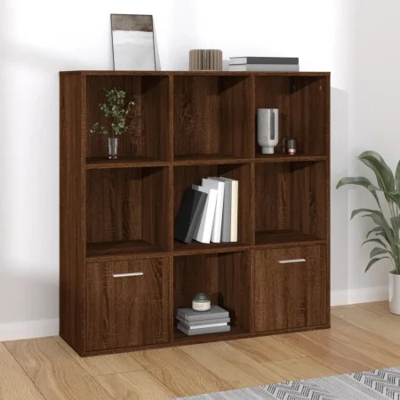 Estantería color marrón roble 98x30x98 cm de vidaXL, Librerías y estanterías - Ref: Foro24-815449, Precio: 81,80 €, Descuento: %