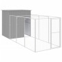 Caseta perros corral acero galvanizado gris claro 165x455x181cm