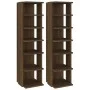 Shoe racks 2 pcs brown oak plywood 27.5x27x102cm by vidaXL, Shoe racks and shoe organizers - Ref: Foro24-815977, Price: 65,03...