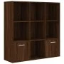 Estantería color marrón roble 98x30x98 cm de vidaXL, Librerías y estanterías - Ref: Foro24-815449, Precio: 81,80 €, Descuento: %