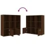 Estantería color marrón roble 98x30x98 cm de vidaXL, Librerías y estanterías - Ref: Foro24-815449, Precio: 81,80 €, Descuento: %