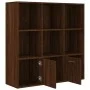 Estantería color marrón roble 98x30x98 cm de vidaXL, Librerías y estanterías - Ref: Foro24-815449, Precio: 81,80 €, Descuento: %