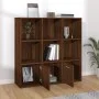 Estantería color marrón roble 98x30x98 cm de vidaXL, Librerías y estanterías - Ref: Foro24-815449, Precio: 81,80 €, Descuento: %