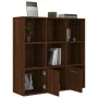 Estantería color marrón roble 98x30x98 cm de vidaXL, Librerías y estanterías - Ref: Foro24-815449, Precio: 81,80 €, Descuento: %