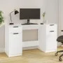 Weißer Sperrholzschreibtisch mit Beistellschrank von vidaXL, Schreibtische - Ref: Foro24-3115908, Preis: 172,18 €, Rabatt: %