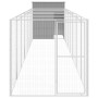 Caseta perros corral acero galvanizado gris claro 165x863x181cm