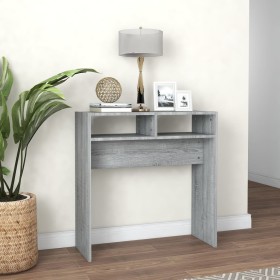 Sonoma gray plywood console table 78x30x80 cm by vidaXL, Side tables - Ref: Foro24-815937, Price: 36,28 €, Discount: %