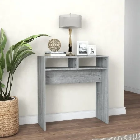 Sonoma gray plywood console table 78x30x80 cm by vidaXL, Side tables - Ref: Foro24-815937, Price: 34,44 €, Discount: %