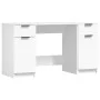 White plywood desk with side cabinet by vidaXL, Desks - Ref: Foro24-3115908, Price: 176,56 €, Discount: %