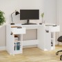 Weißer Sperrholzschreibtisch mit Beistellschrank von vidaXL, Schreibtische - Ref: Foro24-3115908, Preis: 176,91 €, Rabatt: %