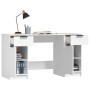 Weißer Sperrholzschreibtisch mit Beistellschrank von vidaXL, Schreibtische - Ref: Foro24-3115908, Preis: 176,91 €, Rabatt: %