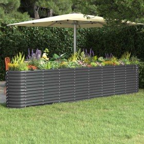 Jardinera arriate acero galvanizado antracita 332x40x68 cm Jardinera arriate acero galvanizado antracita 332x40x68 cm