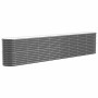 Jardinera arriate acero galvanizado antracita 332x40x68 cm
