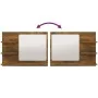 Badezimmerspiegel aus geräuchertem Eichensperrholz 60x10,5x45 cm von vidaXL, Badezimmerwaschtische - Ref: Foro24-815660, Prei...