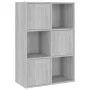 Gray Sonoma storage unit 60x29.5x90 cm by vidaXL, Bookcases and shelves - Ref: Foro24-815454, Price: 84,42 €, Discount: %