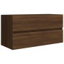 Waschbeckenschrank aus braunem Eichenholzwerkstoff, 90 x 38,5 x 45 cm von vidaXL, Badezimmermöbel - Ref: Foro24-815656, Preis...
